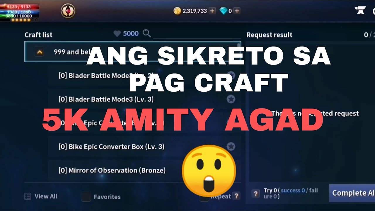 CABAL MOBILE CRAFTING TRICKS PART - 1