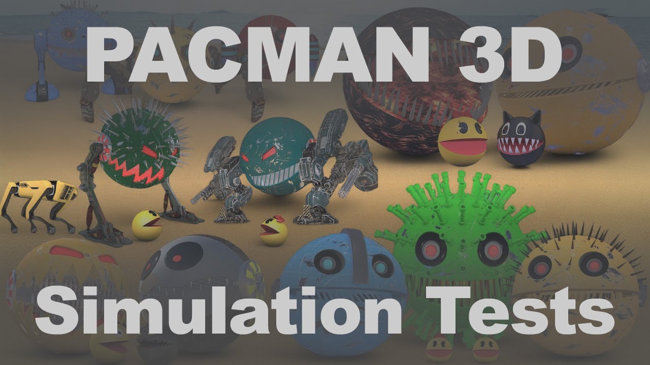 PACMAN 3D Scale & Motion Experiments | Procedural Animation Collection #19