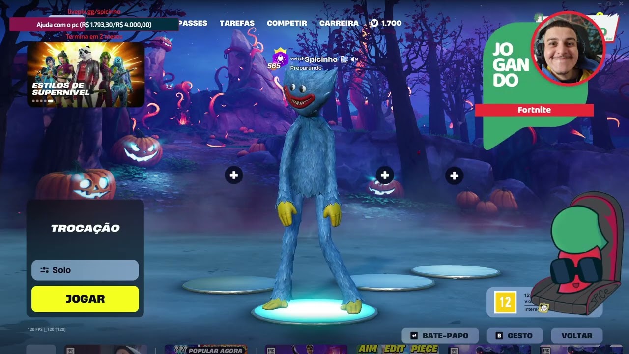 SPICINHO jogando Fortnite (24/10/2025)