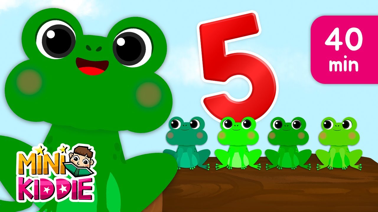 Five Little Speckled Frogs & More | Kids Songs with Lyrics | 40 Min | Mini Kiddie