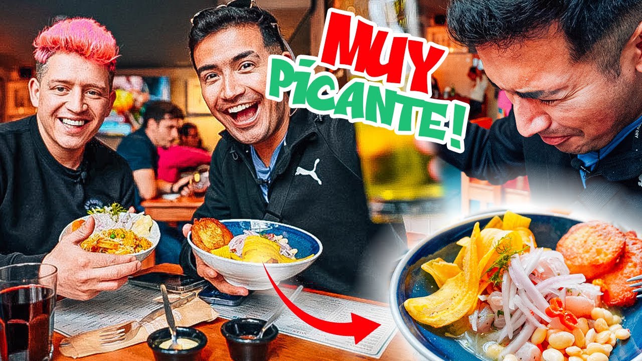 PROBANDO EL FAMOSO CEVICHE PERUANO 🇵🇪 ¿MUY PICANTE?