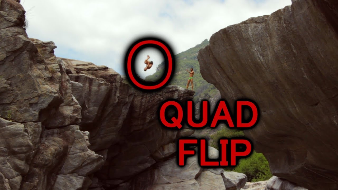 CLIFF JUMPING AT PONTE BROLLA // QUADRUPLE FLIP
