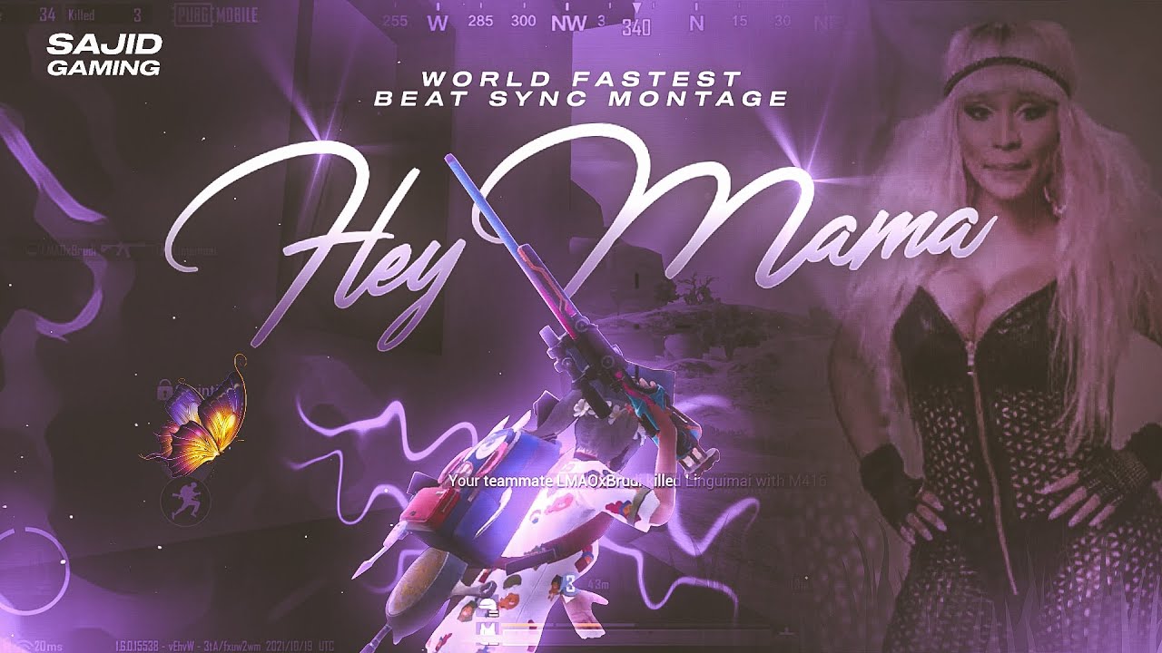 Hey Mama 🥵 BGMI Montage | World's Fastest Beat Sync Montage | Velocity Beat Sync