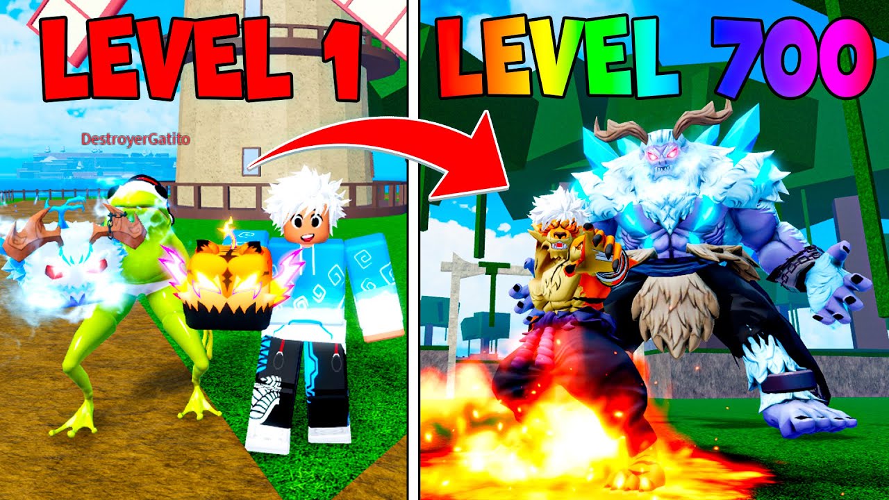 1 ao 700 com a TIGER vs YETI no Blox Fruits