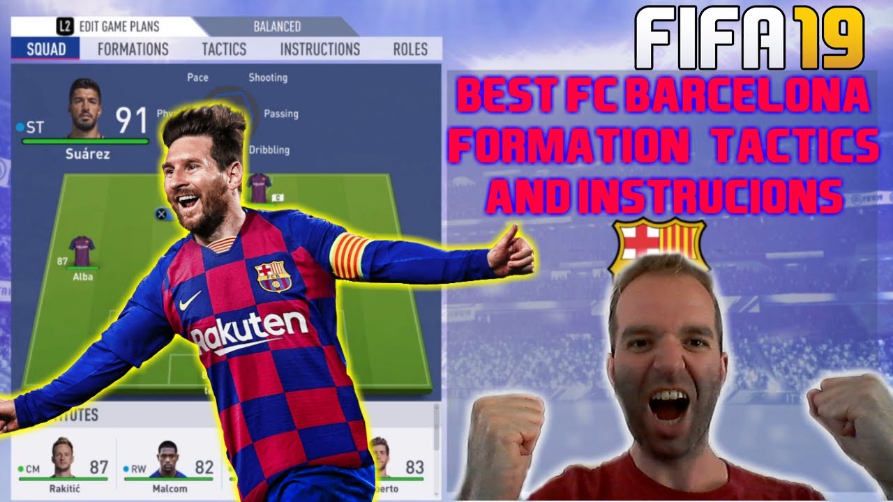 BEST FC BARCELONA Formation, Best Tactics and Instructions - FIFA 19 TUTORIAL