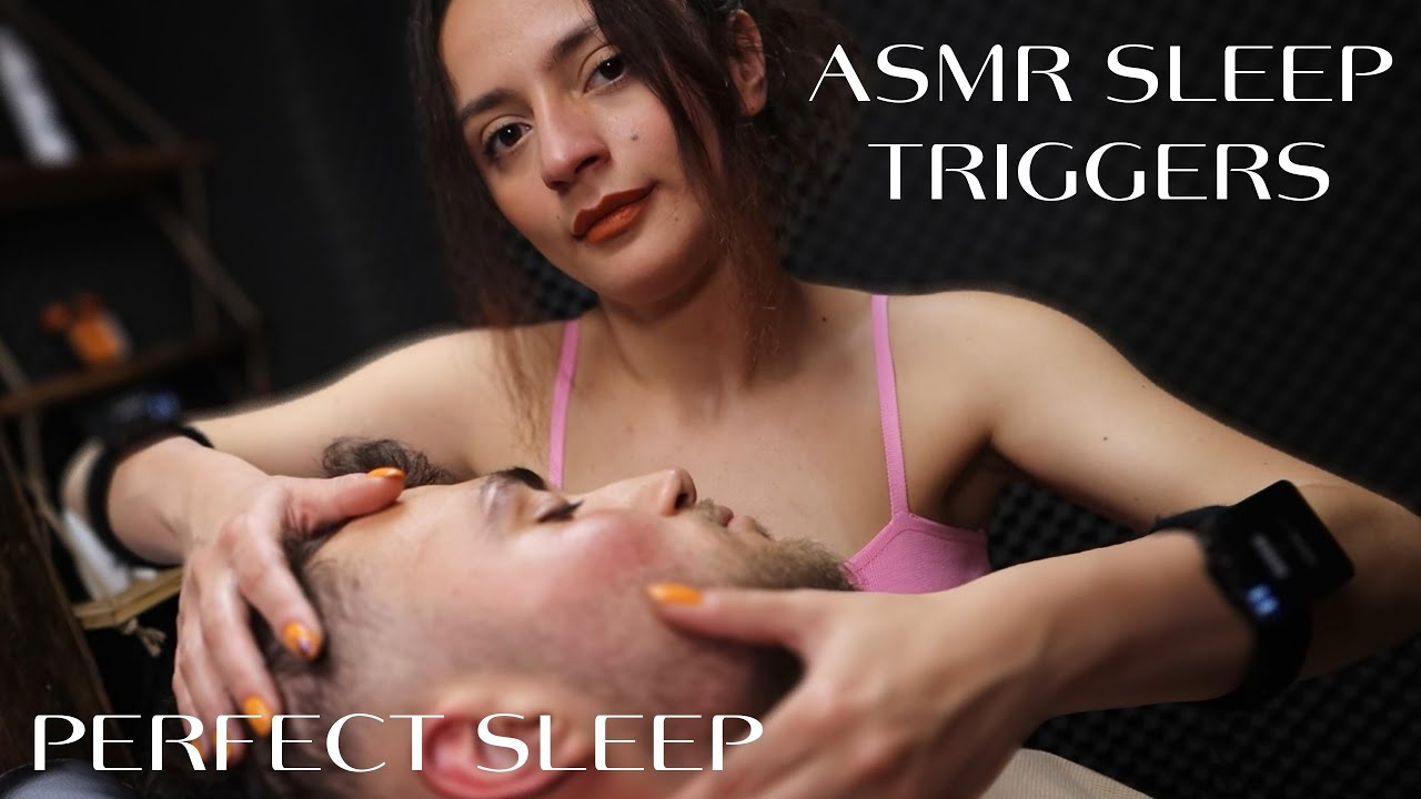 ASMR Miss Melek | Sleep Therapy Massage - Face, Head, Foot