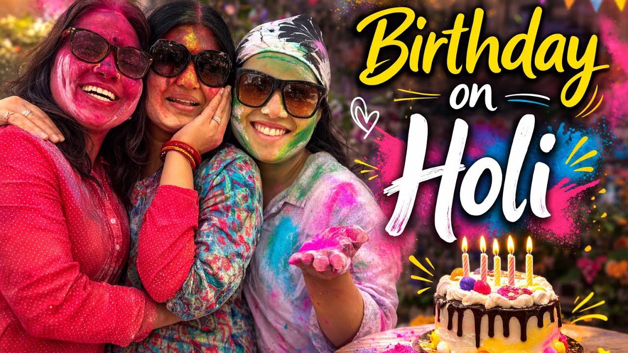 Holi Par Birthday Celebration 🎂 | Friend ka Surprise + Beta Ghar Aaya #holi #birthday 