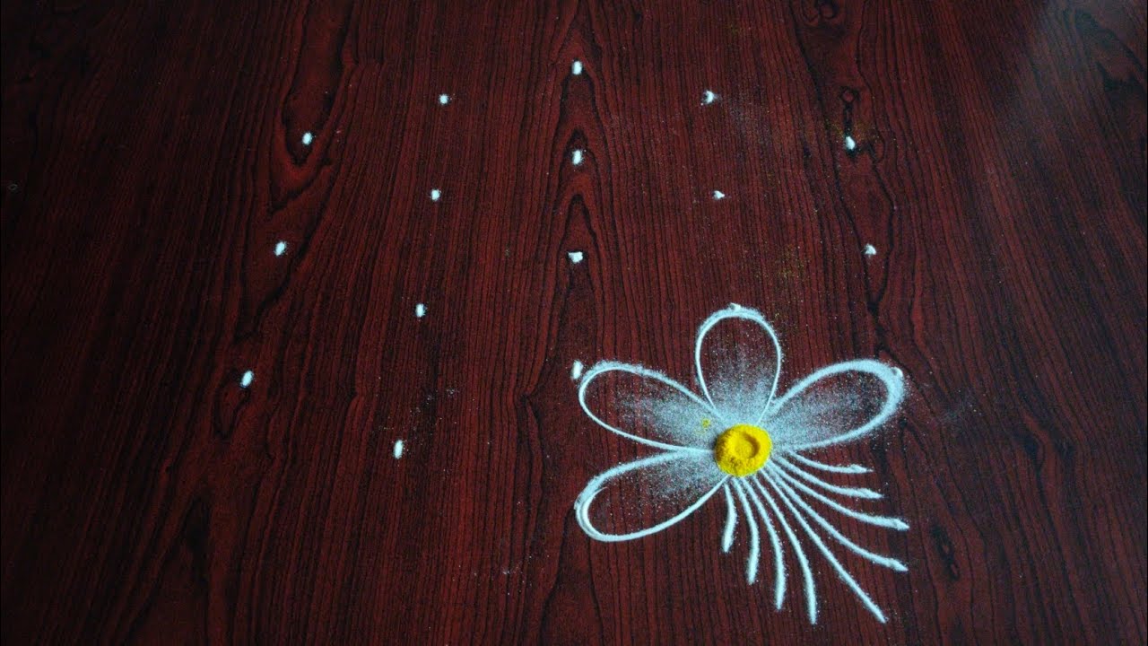 2 beautiful daily kolams design (5×3) dot's....