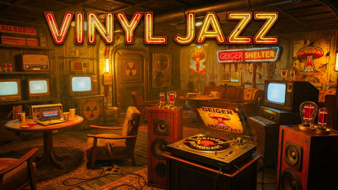 1950s Jazz Playing Softly in a Bunker | No Lyrics | 12 HOURS | Music for Deep Sleep/study/relax