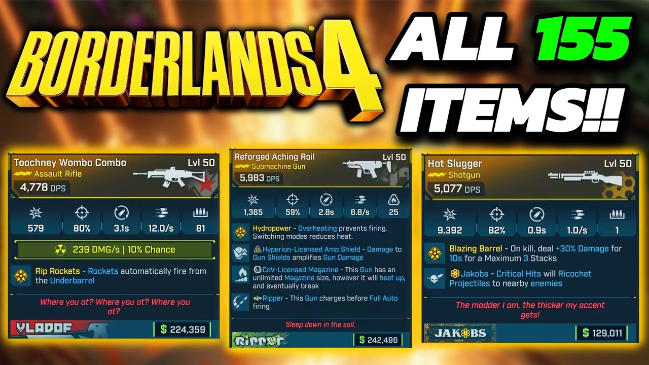Как получить ВСЕ легендарные предметы в Borderlands 4