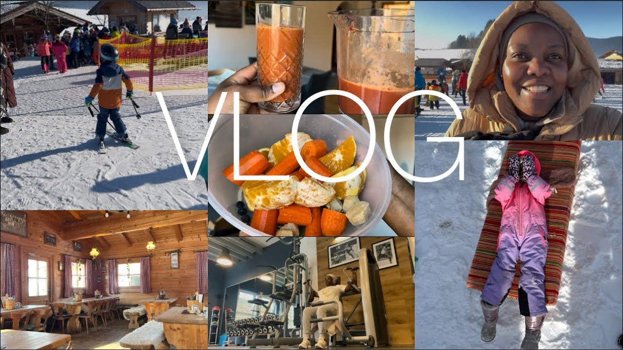 LIFE IN GERMANY WITH 2 KIDS || SKIING IN THE BAVARIAN ALPS  || JUICING || GYM || 
