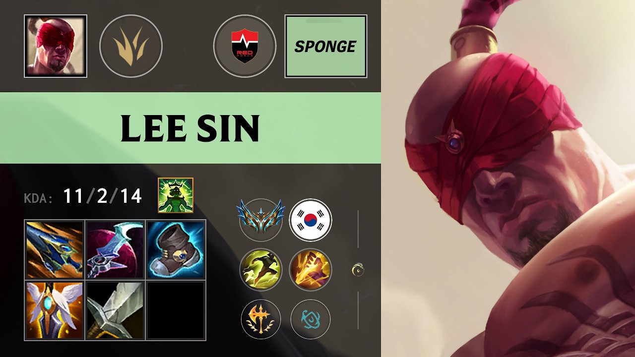 (NS Sponge) Lee Sin Jungle vs Ambessa - KR Challenger Patch 26.11