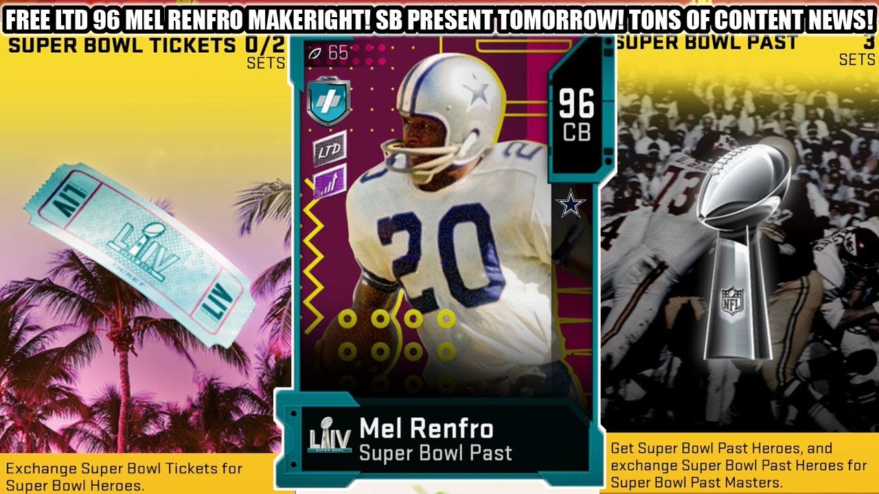 FREE LTD 96 MEL RENFRO! 96 MEL RENFRO MAKERIGHT! SB PRESENT COMING AND CONTENT NEWS! | MADDEN 20