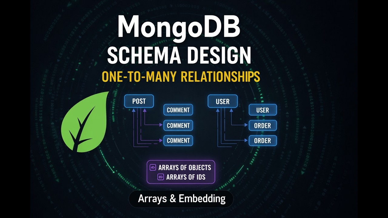 MongoDB One-to-Many Schema Design (Arrays & References) || MongoDB  Full Course