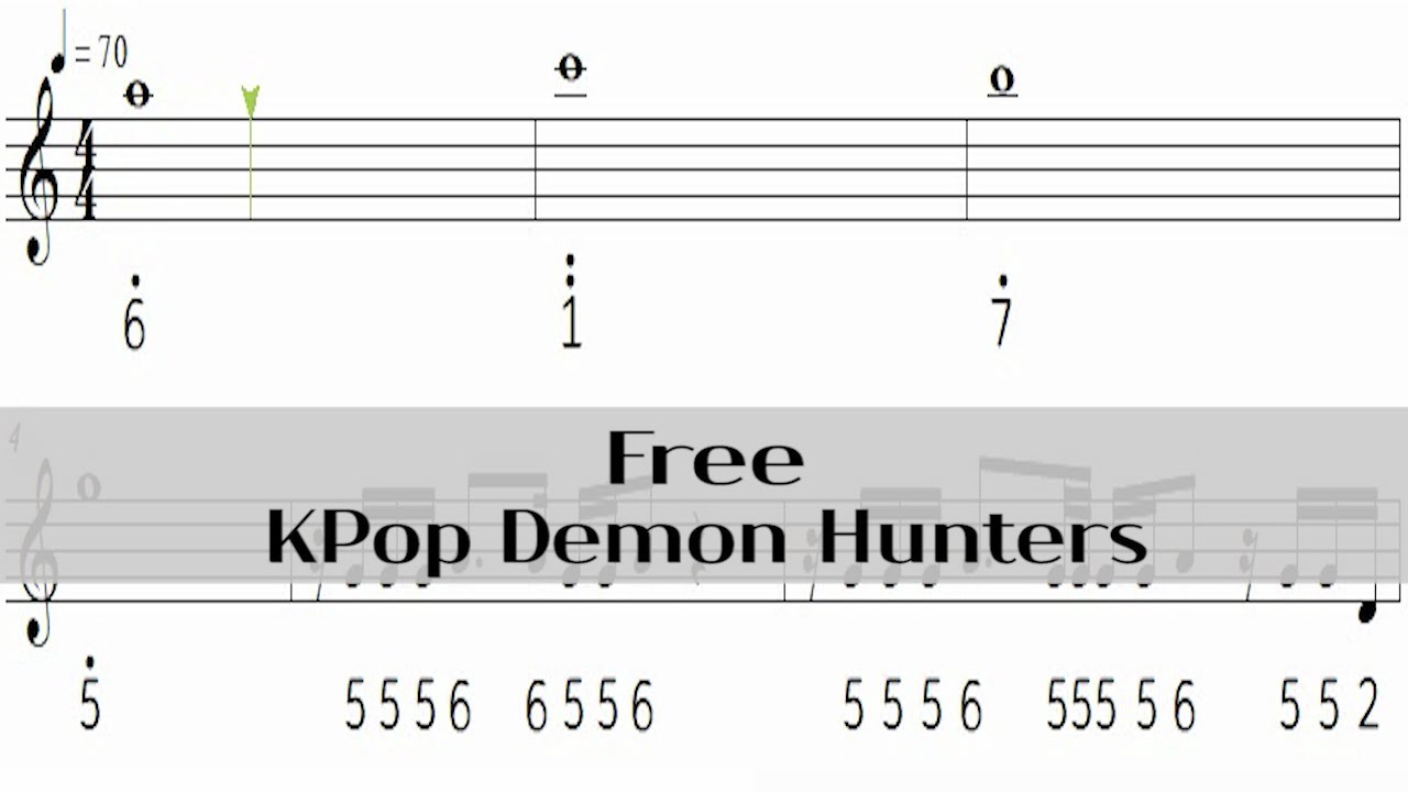 KPop Demon Hunters - Free Kalimba 케이팝 데몬 헌터스 칼림바악보