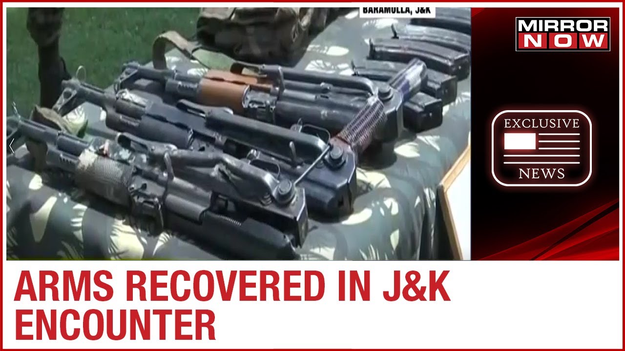 J&K: Arms & ammunition recovered in Baramulla after an encounter with terrorists