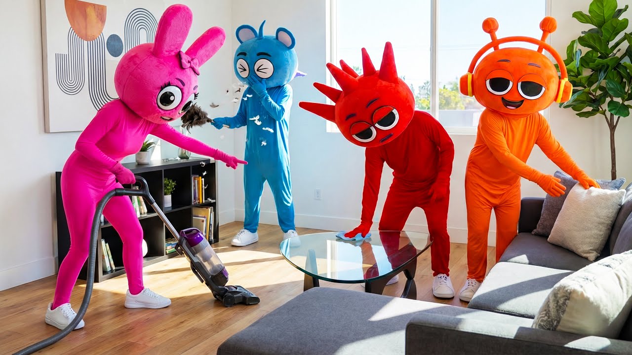 This Room Is So Messy… Let’s Watch Raddy, Pinki, Oren & Sky Clean It Up! 🏠✨