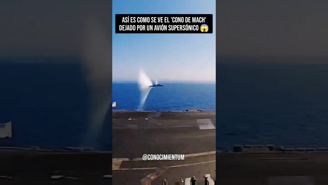 😱LA RUPTURA DE LA BARRERA DEL SONIDO, CONO DE MACH 💥 #curiosidades #sabiasque #jet #jets #sabiasesto