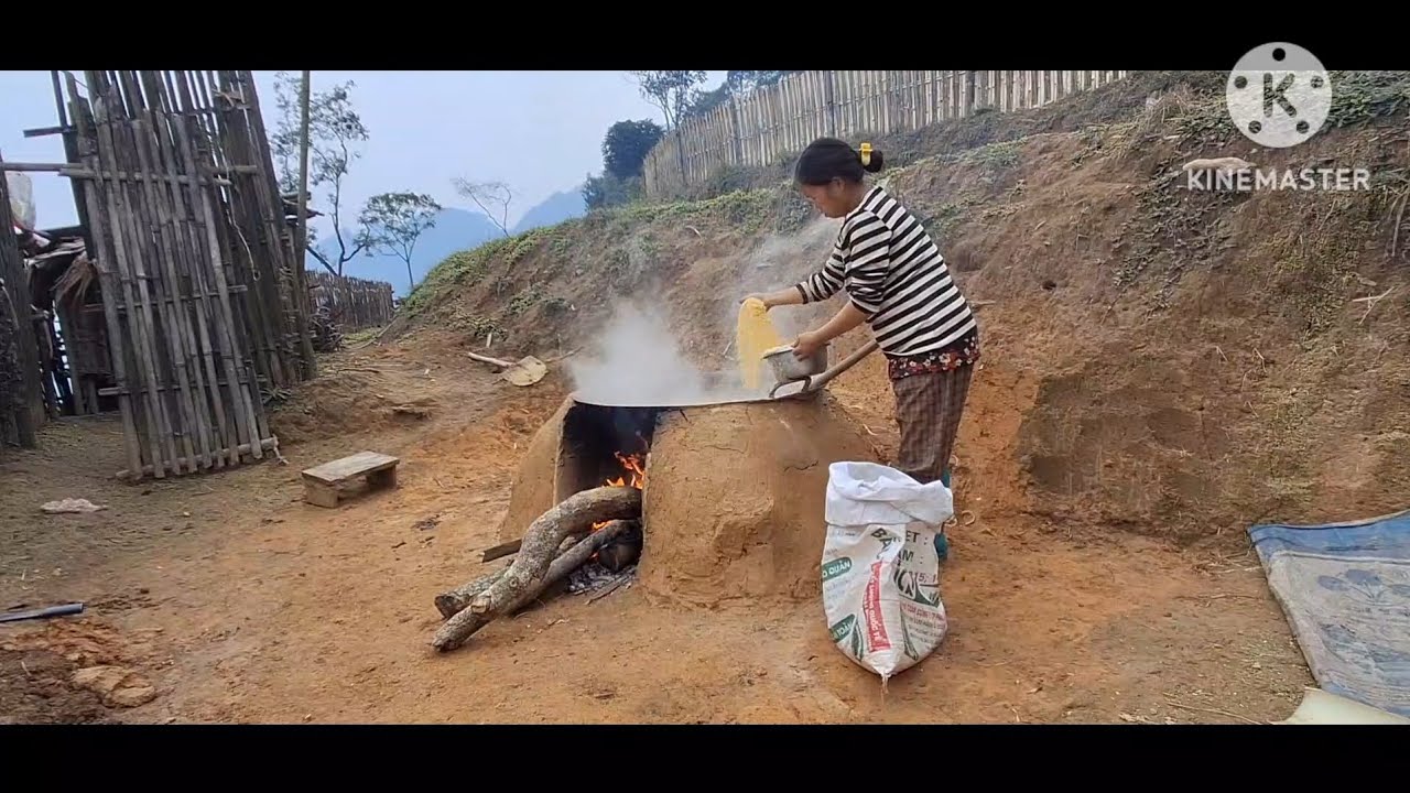 Vợ cháu Chương và cháu Ly đi đào măng cháu Chương ở nhà trông con và nấu cám lợn |Em Trai Sính 1chân