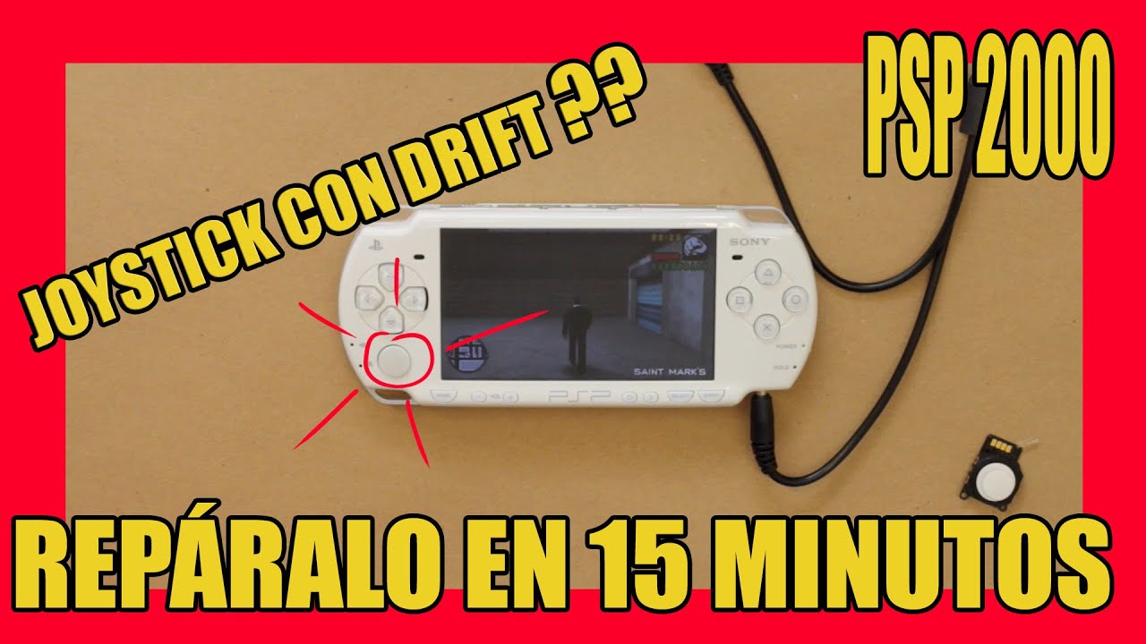 😱¿Joystick PSP 2000 se MUEVE SOLO? Cámbialo en 15 minutos. 👍👌¡FÁCIL!👌👍