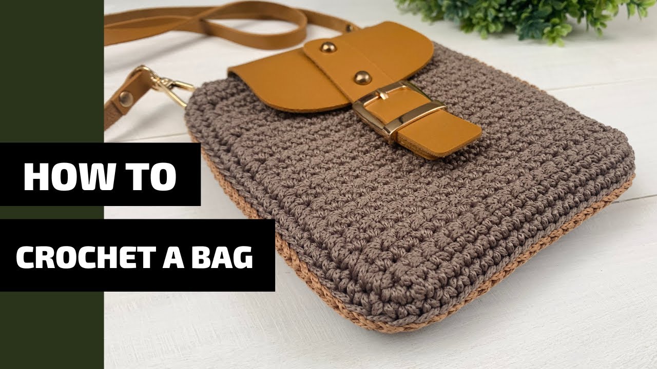 How to crochet a bag // Super Easy Crochet Bag Tutorial