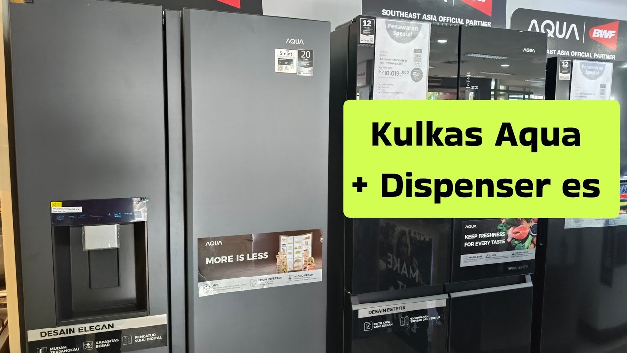 ОБЗОР ХОЛОДИЛЬНИКА-ДИСПЕНСЕРА AQUA AQR-SCE696‼️