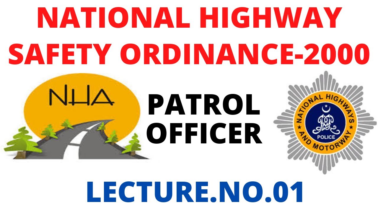 Lecture No.01- National Highway Safety Ordinance 2000 || Patrol Officer- Junior Patrol Officer