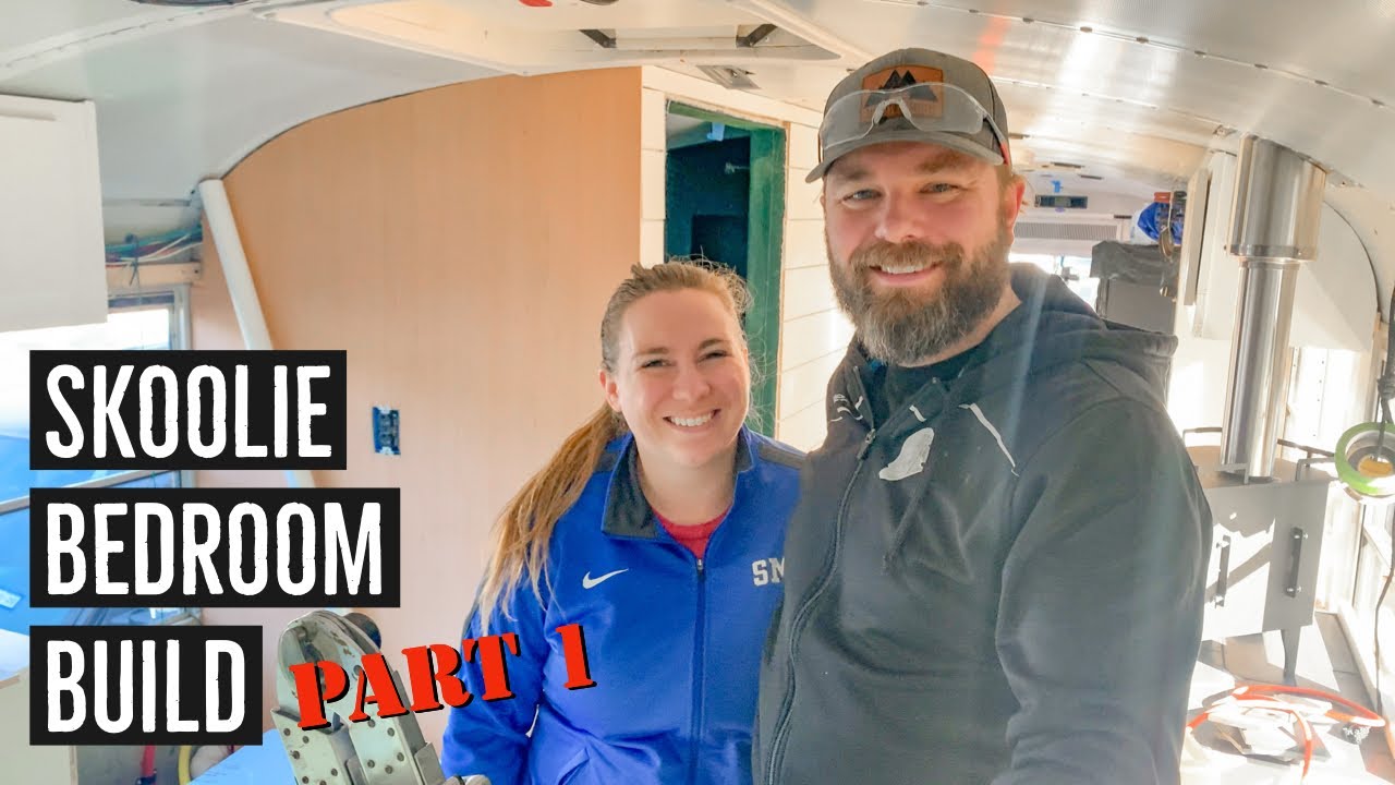Skoolie Bedroom Build (Part 1) || 2020 Bus Conversion - Ep 34 ||TaleOfTwoSmittys