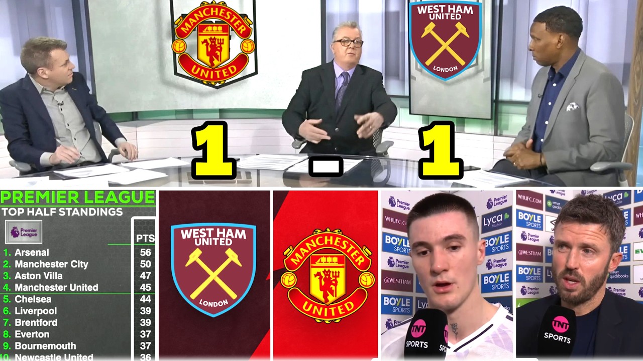 West Ham vs Manchester United: A bitter draw? Šeško's saving goal! Michael Carrick's reaction.