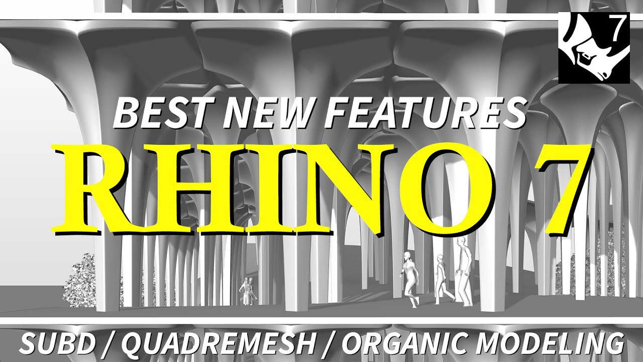 Top NEW RHINO 7 FEATURES tutorial (SUBD ORGANIC MODELING, REMESH, GRASSHOPPER)