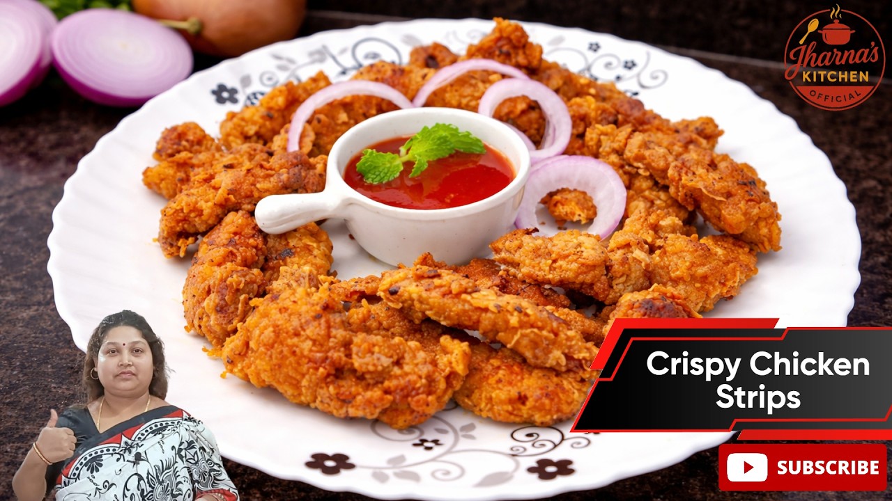 Crispy Chicken Strips | ক্রিসপি চিকেন স্ট্রিপস | KFC Style Chicken Strips Recipe | Jharna’s Kitchen