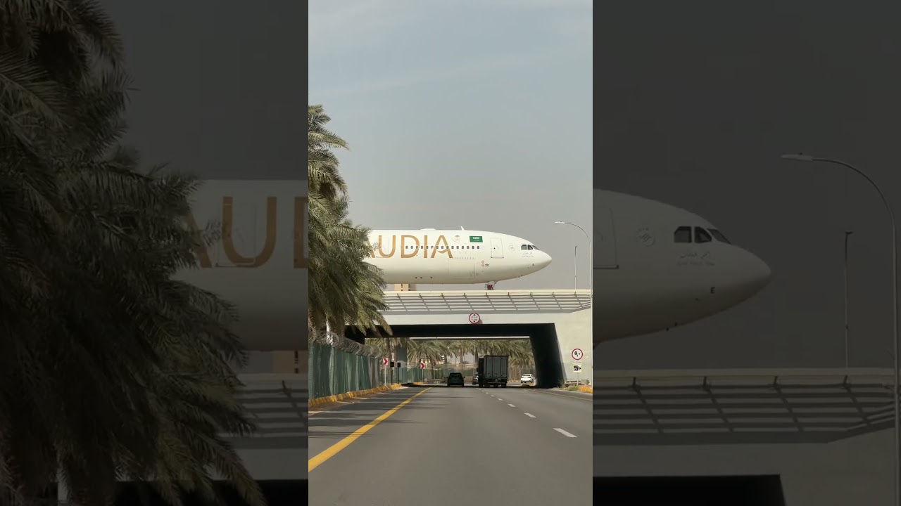 Plane crossing street | King Khaled International Airport | Riyadh Airport | Riyadh Roamers