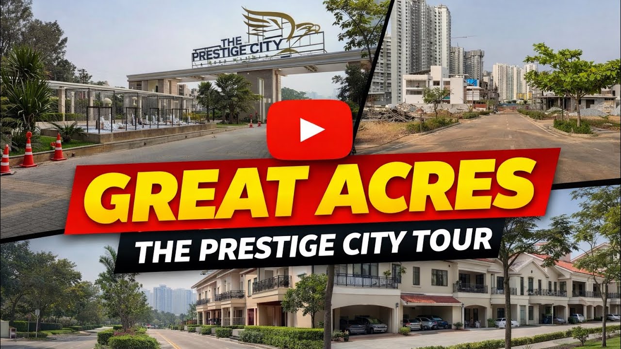 Полный обзор комплекса Great Acres @ The Prestige City | Виллы и участки | Сарджапур, Бангалор