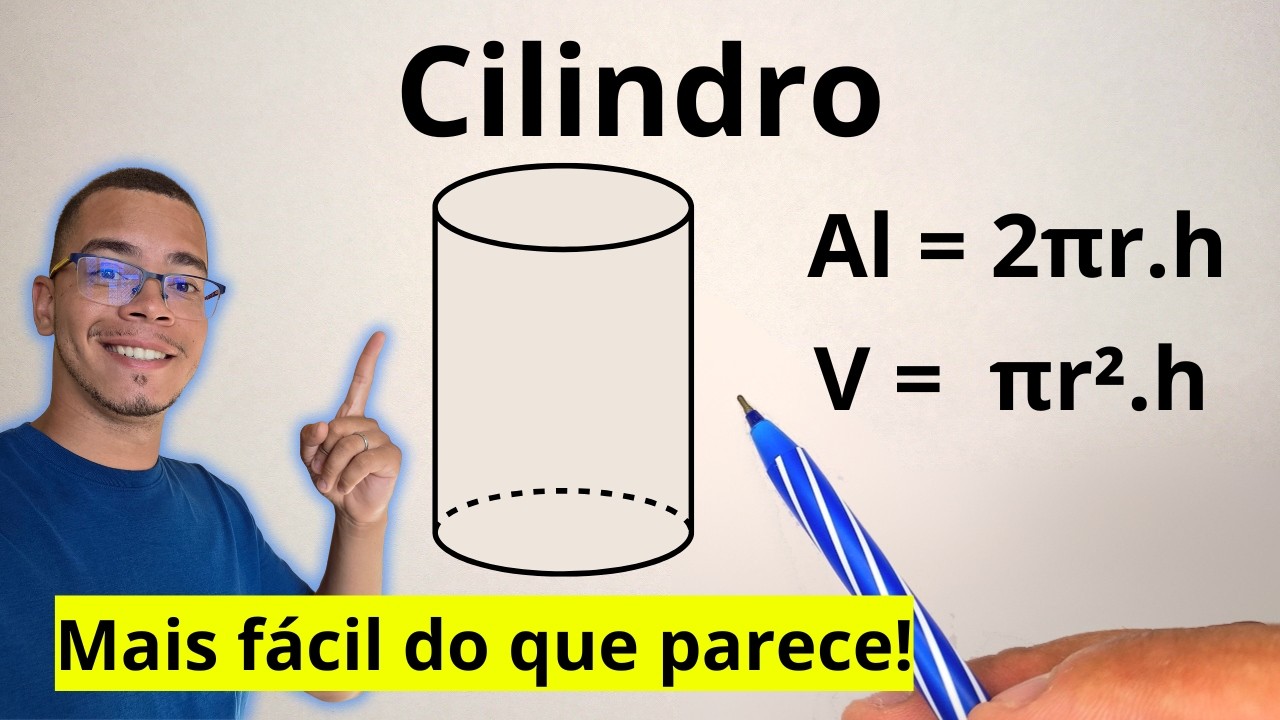 &Aacute;rea e Volume do Cilindro &eacute; muito f&aacute;cil (MUITO MESMO)