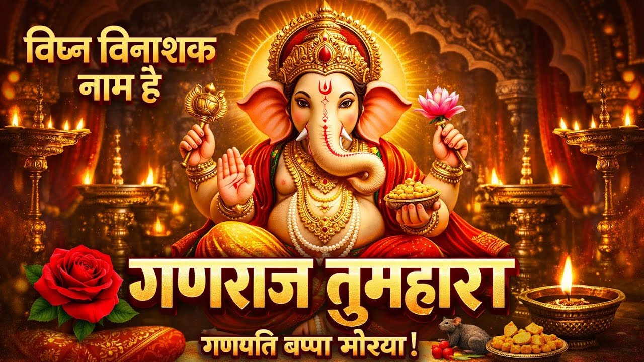 गणपति का सुंदर सा🌹भजन सुनिए🌹विघ्न विनाशक नाम है🌹 गणराज तुम्हारा🙏#ganeshbhajan  #viral  #newvideo
