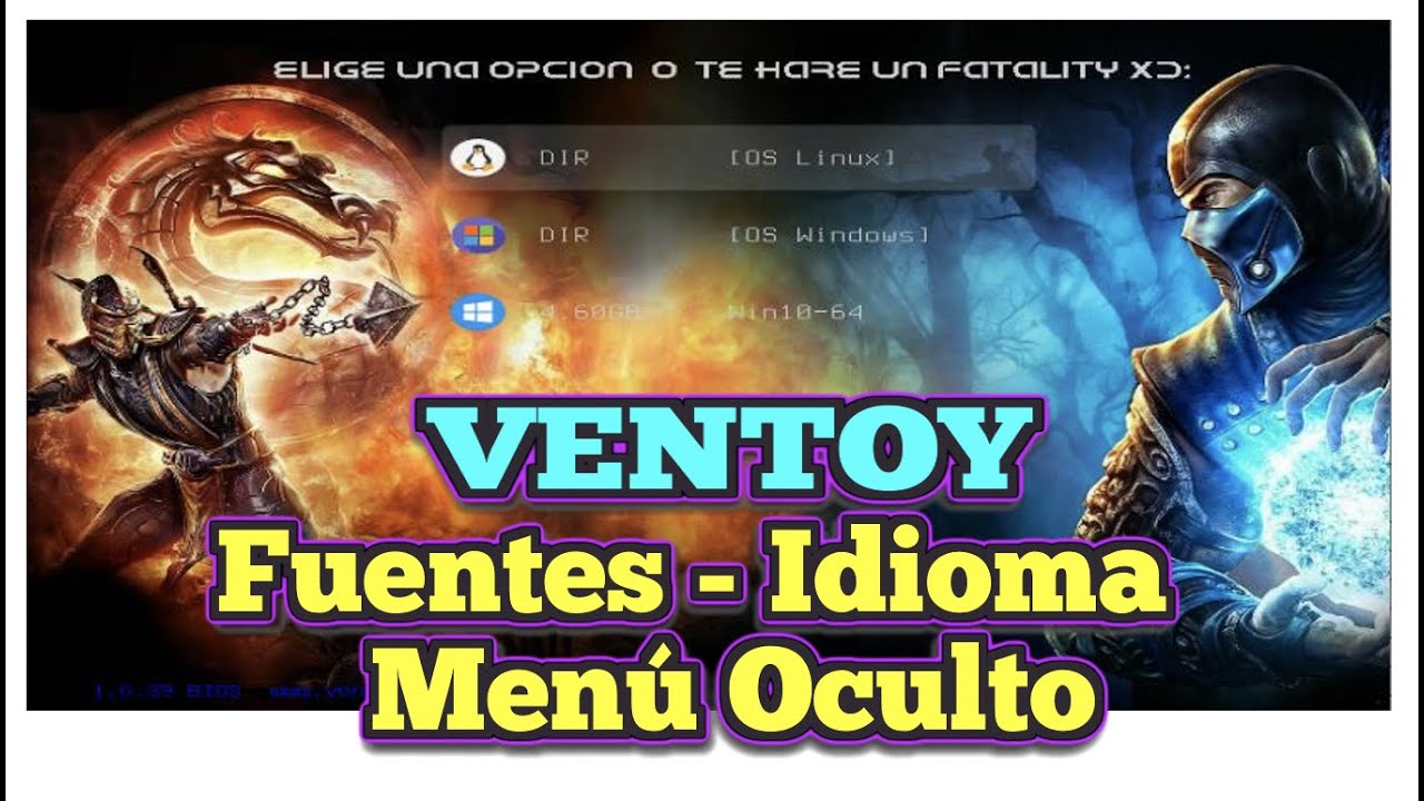 ✅ CONFIGURAR FUENTES e IDIOMA ESPAÑOL en VENTOY y como VER EL MENU OCULTO ❇️ Parte 3