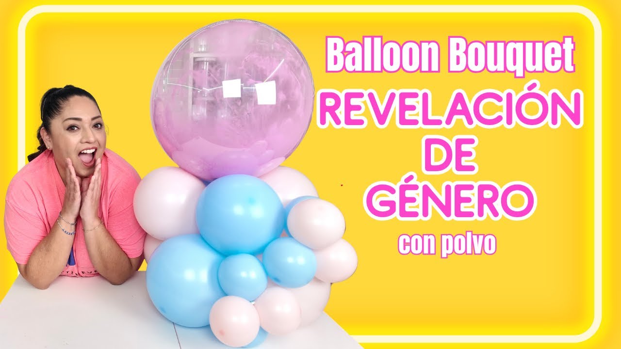 Revelación de Género 🍼con POLVO: Balloon Bouquet Paso a Paso 💨🎈