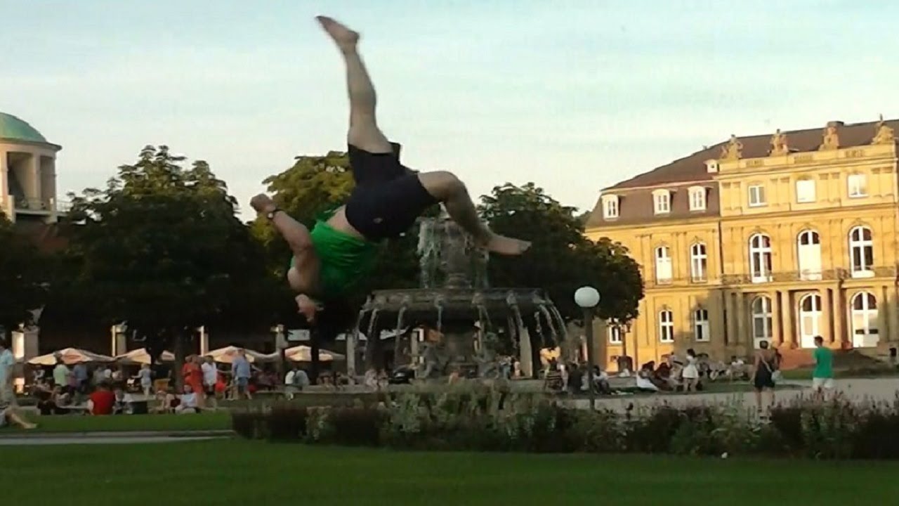 300kg Deadlift! Lifting and TRICKING in Stuttgart, Germany