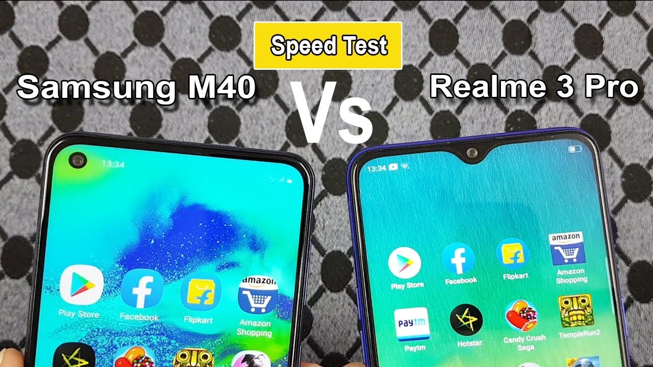 Samsung M40 vs Realme 3 Pro Speed Test / Comparison/ Specifications/Antutu Benchmark Scores