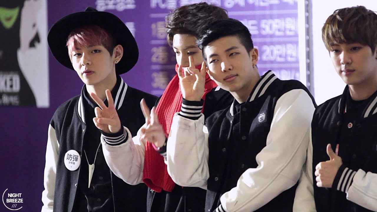 131118 방탄소년단 여의도 팬사인회 정국이를 가지고 노는(?) 뷔뷔~