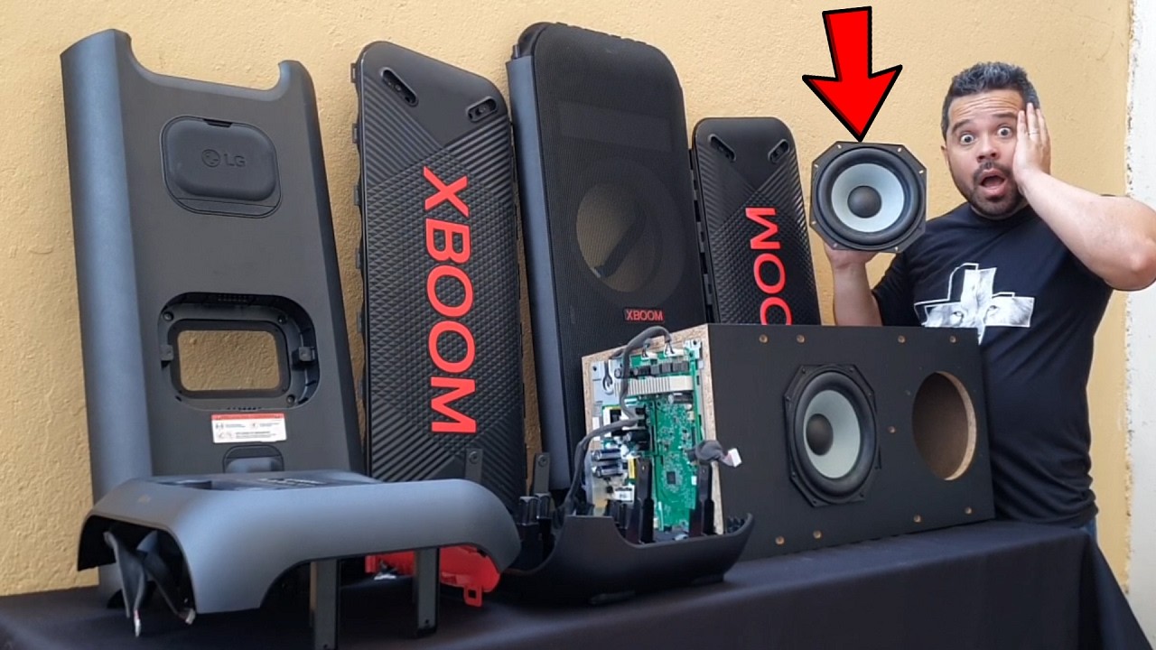 🟢 DESMONTEI a LG XBOOM XL9T TODA para medir todos os ímãs dos AUTOFALANTES dela 🟢 QUE SURPRESSA BOA❕