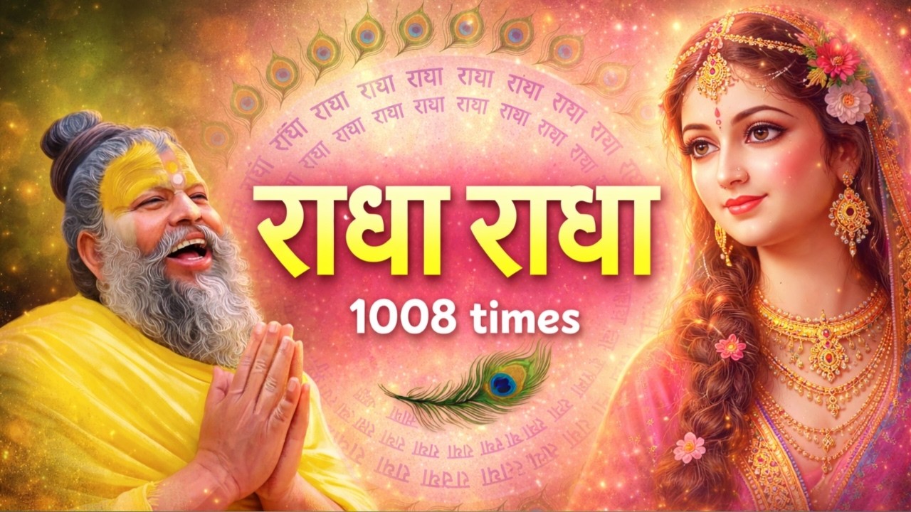 1008 Times Radha Naam Jaap | Remove Negativity, Bring Divine Love & Peace