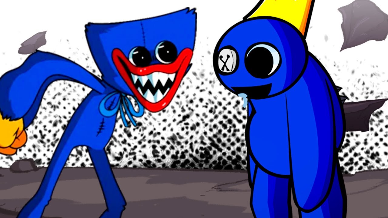 Blue vs Huggy Wuggy Sings Parasite | Rainbow Friends vs Agoti