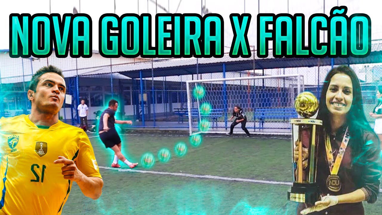 FALCÃO desafiou a NOVA GOLEIRA nos PÊNALTIS!!!
