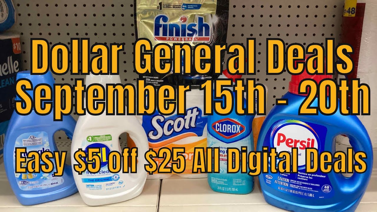 9/15 - 9/20/25 - Dollar General $5 off $25 Couponing Deals For All Week