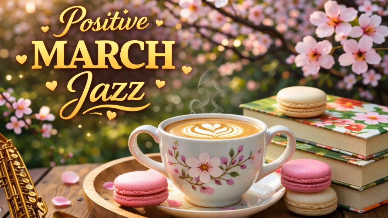 Positive March Jazz ☕ Exquisite Spring Morning Cafe & Bossa Nova Piano for Stress Relief