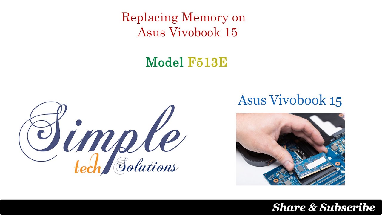 replacing ram on asus vivobook 15 model F513E