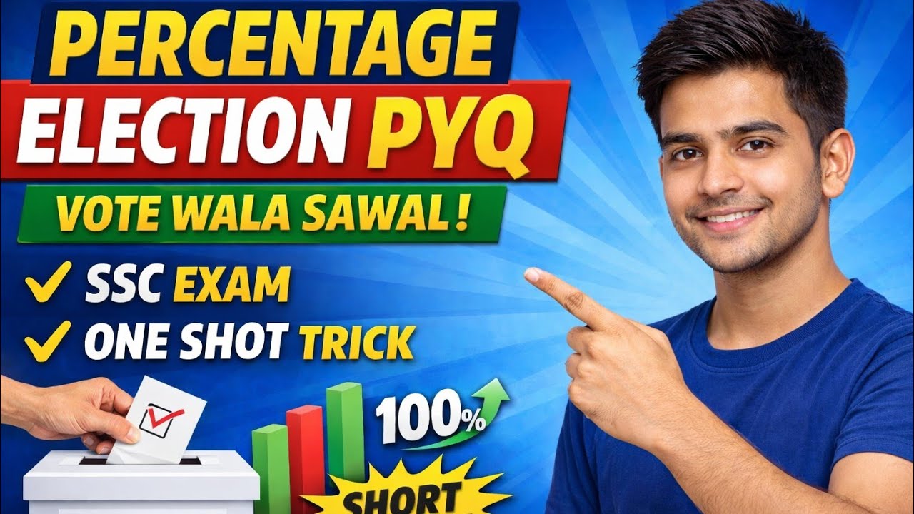 Percentage Election Based PYQ | SSC Maths | Vote Wale Sawal | One Shot Trick | Abhi Exam Crack