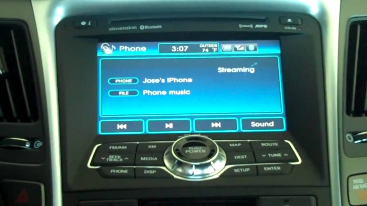 How to start streaming music from your iphone to 2011 Sonata SE via Bluetooth
