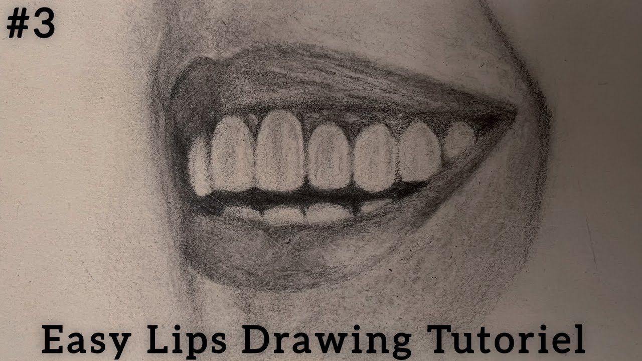 Easy Lips Drawing Tutorial – Step by Step for Beginners Pencil Sketch Guide #3